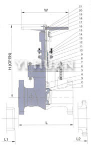 Cast steel gate valve series product construction-4