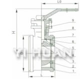 Double-clip connected ball valve brief figure of structure