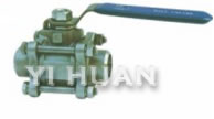 Integrated, two-section, three-section steel stainless ball valve brief figure of structure-3