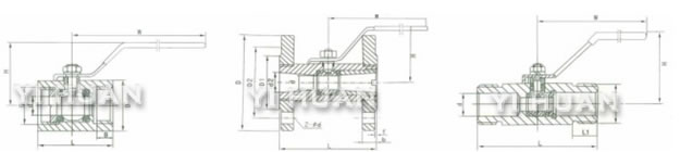 Open-type ball valve brief figure of structure-3