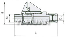 Flange-connection floating ball valve brief figure of structure-2