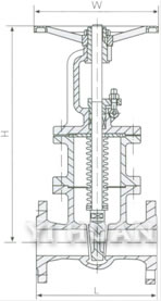 Bellow seal gate valve construction