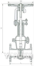 Bellow seal gate valve acc. to ANSI construction