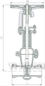 Bellow seal gate valve acc. to ANSI construction-1