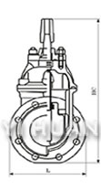 Non rising stem resilient seated gate valves(RVHX,RVCX) brief figure of structure-4