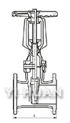 Rising stem resilient seated gate valve (RRHX) brief figure of structure-1