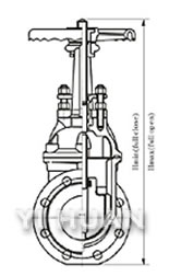 Rising stem resilient seated gate valve (RRHX) brief figure of structure-2