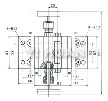 1151T-type three-manifold valve diagram