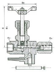 CJ123 multi-functional pressure gauge valve diagram