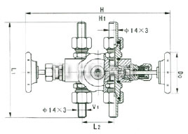J23 SA flowmeter three-way valve diagram