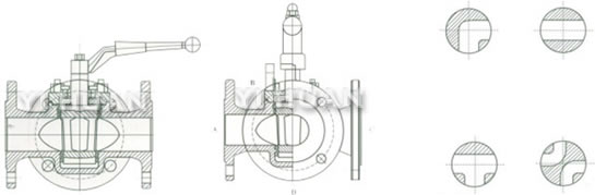 Bore forms & medium flowing forms for 3-way, 4-way plug valve-3