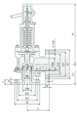 A44C Type Pound-Grade Full Lift Spring Loaded Safety Valve