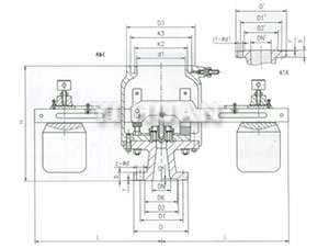 Dual-lever safety valve brief figure of structure