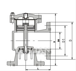 H142X hydraulic water level control valve construction