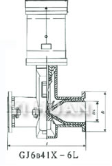 GJ6B41×-6L常闭型气动管夹阀结构图