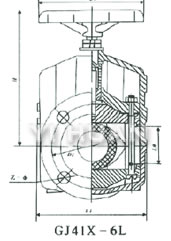 GJ41×-6L管夹阀结构图