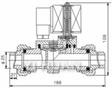 ADF氨气电磁阀外形尺寸、内部结构图