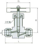 QJ-1A 气动管路截止阀卡套结构图