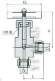 QJ-1B角式气动管路截止阀卡套结构图